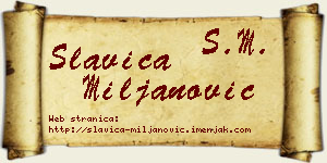 Slavica Miljanović vizit kartica